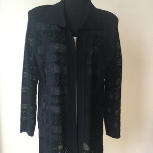 Misook Open Front Long Duster Cardigan